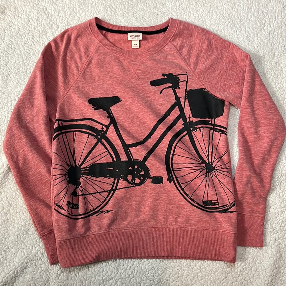 Mossimo size medium bicycle sweatshirt pinkish-red